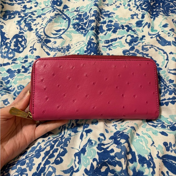 Michael Kors ostrich leather wallet, pink - Picture 2 of 5